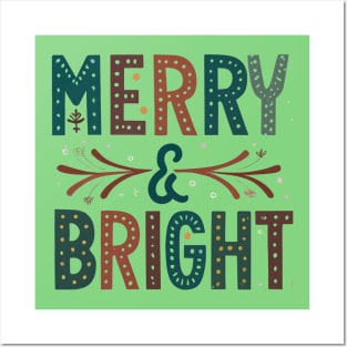 Merry and bright Posters and Art